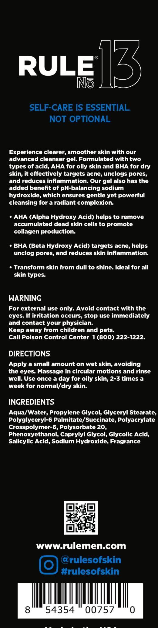 No.13 Exfoliating Cleanser Gel